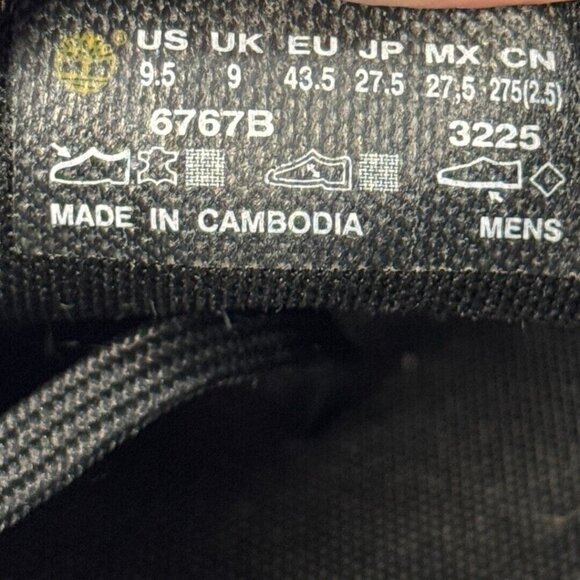 Timberland Shoes Mens Size 9.5 Black Hookset Canvas Casual Boat Lace‎ up - Picture 6 of 8